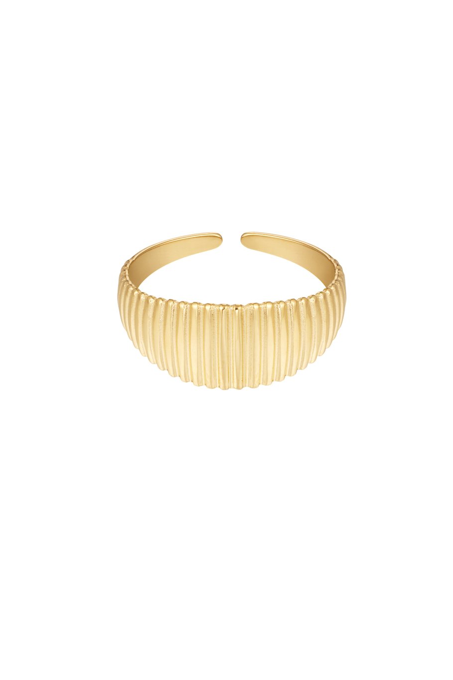 Ring with Stripes Gold