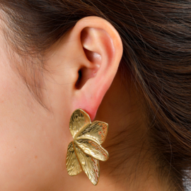 Oorbel Half Flower Stud Gold