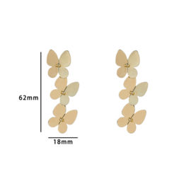 Oorbel Butterfly Dangle Gold