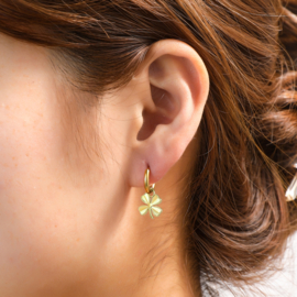 Oorbel Simple Clover Hoop Gold