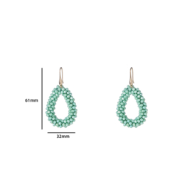 Oorbel Beads Drop Mint