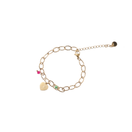 Armband Heart and Beads Gold