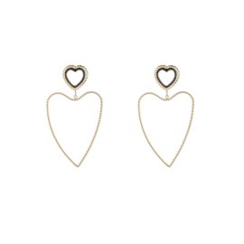 Oorbel Open Heart Dangle Gold