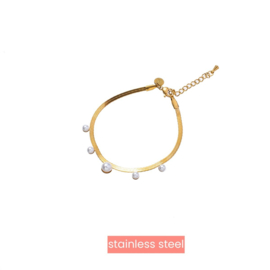 Armband 5 Pearls Bracelet Gold