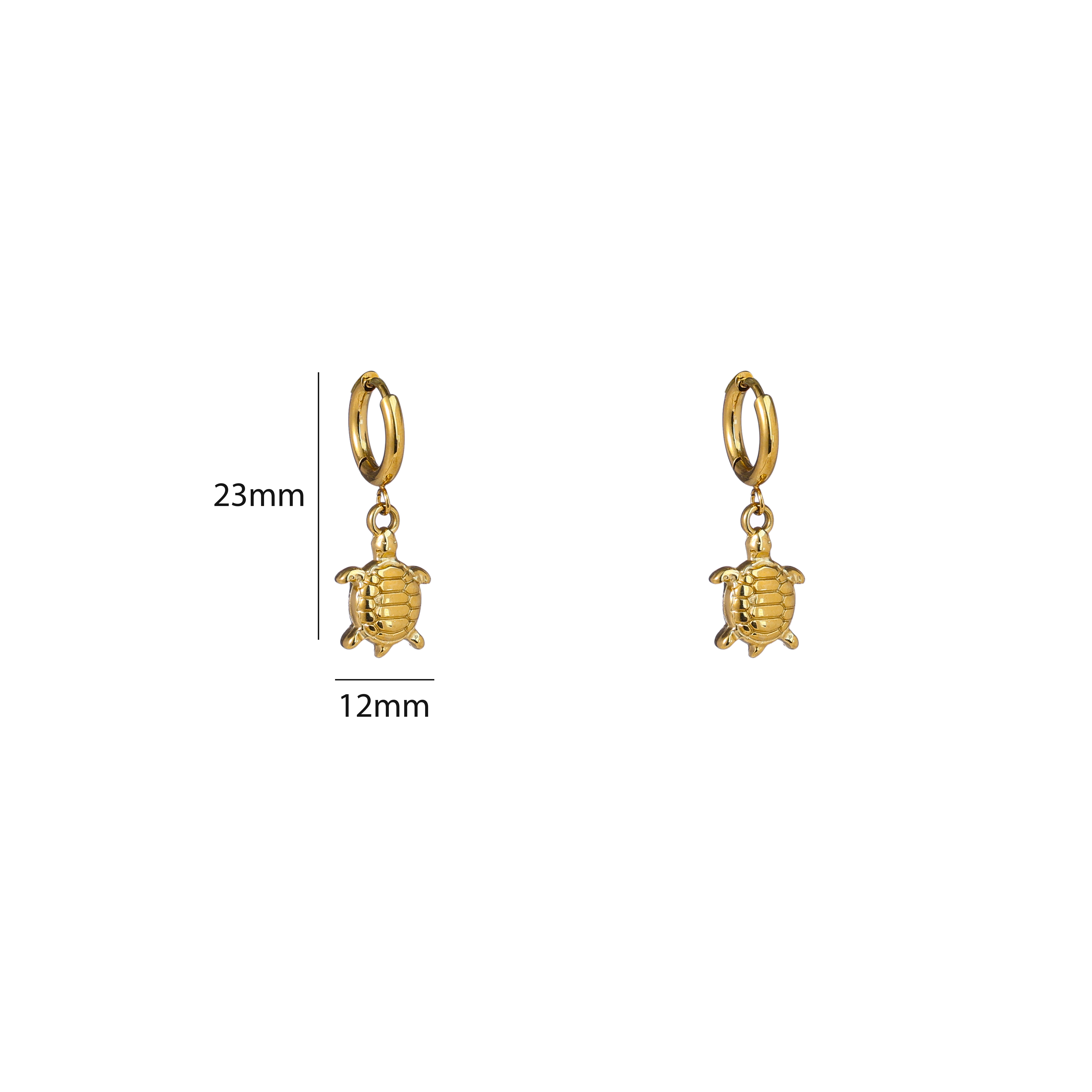 Oorbel Turtle Hoop Gold