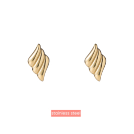 Oorbel Wavy Stud Gold