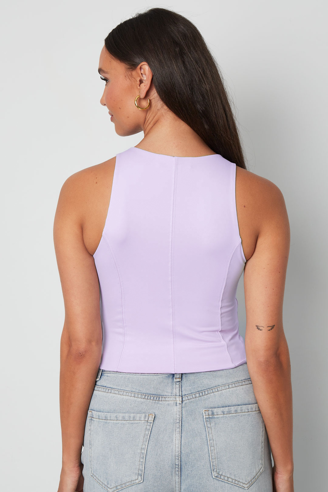 Sporty Sleeveless Top Light Purple