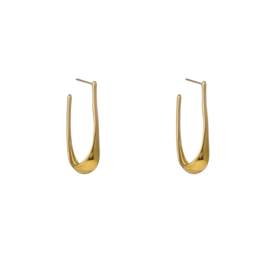 Oorbel Long Oval Hoop Gold
