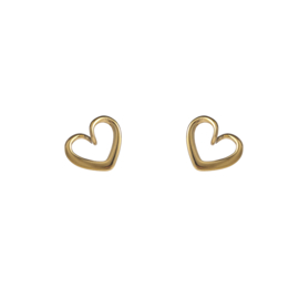 Oorbel Open Heart Stud Gold