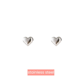 Oorbel Small Heart Stud Silver