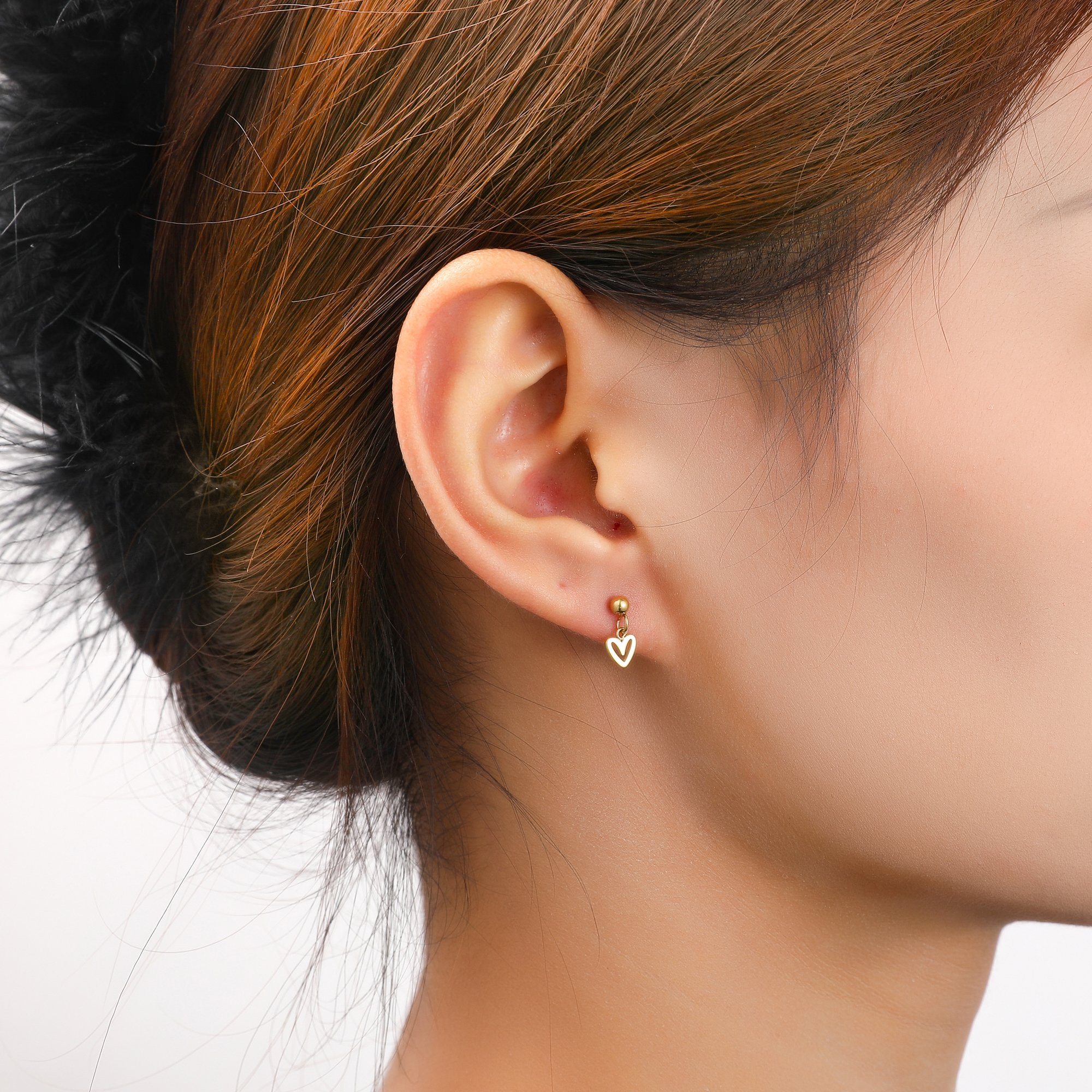Oorbel Heart Stud Gold