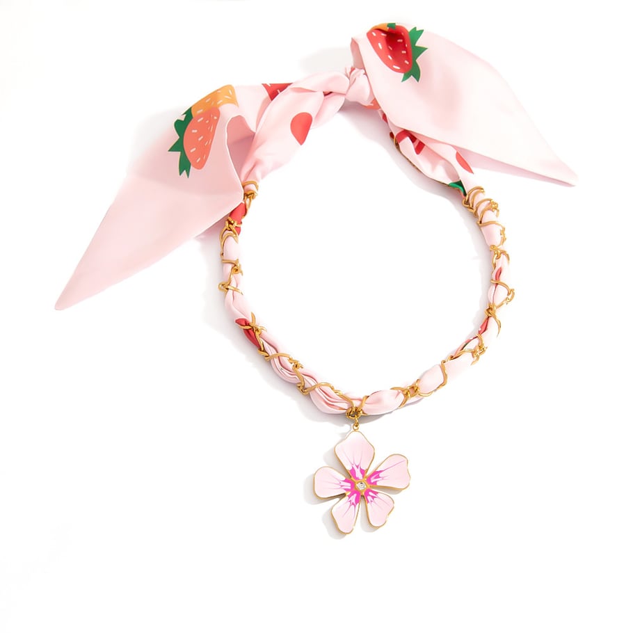 Ketting Romantic Flower Pink