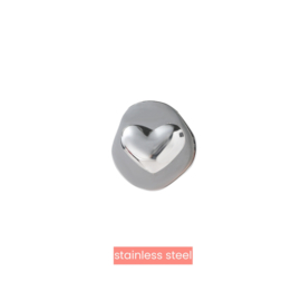 Broche Flat Heart Silver