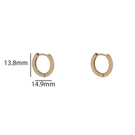 Oorbel Propeller Hoop 12mm Gold