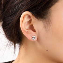 Oorbel Flower Stud Silver