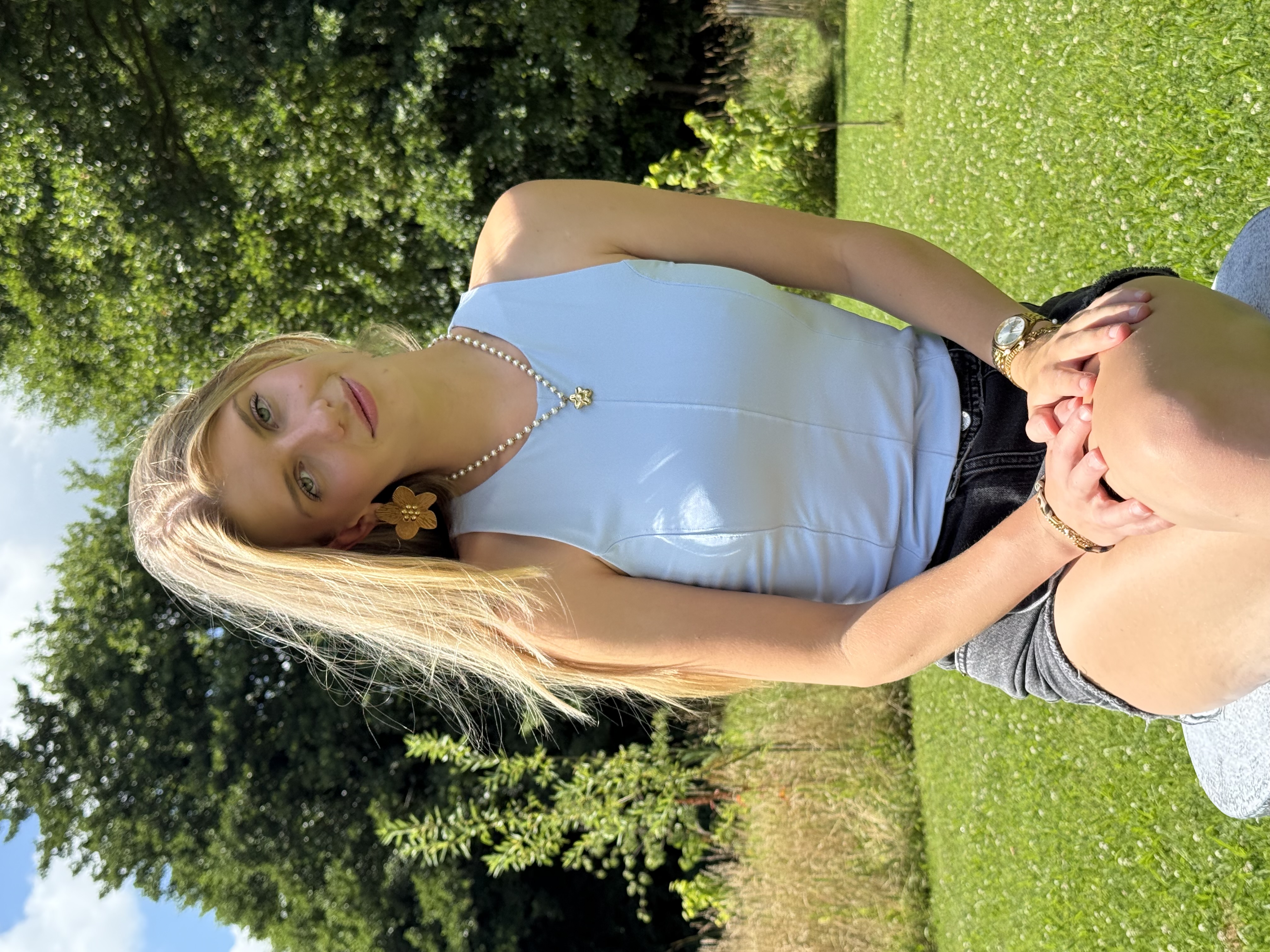 Sporty Sleeveless Top Baby Blue
