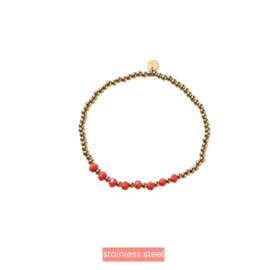 Armband B4212-4 Balsy Bracelet Coral Gold