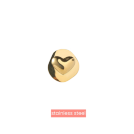 Broche Flat Heart Gold