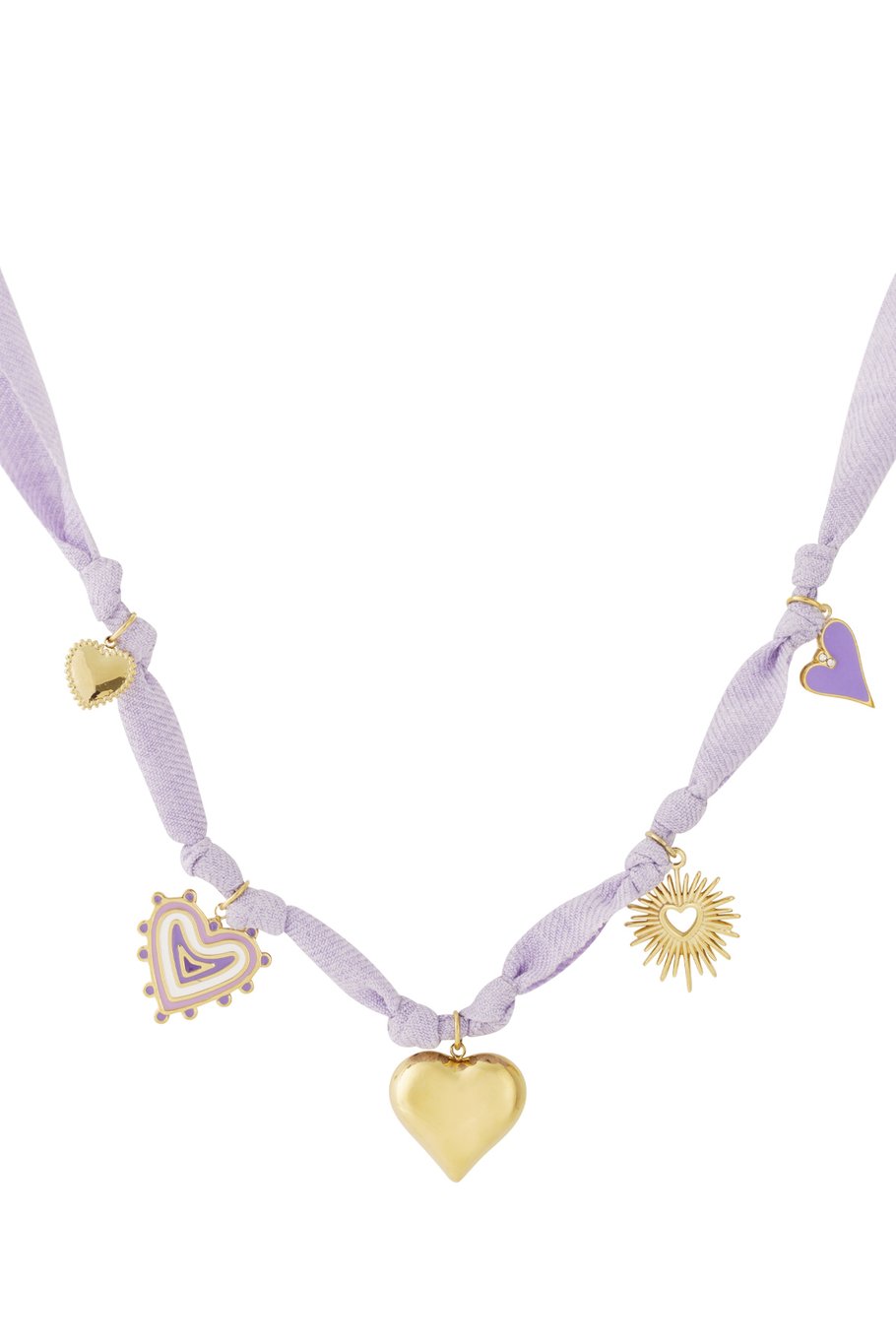Ketting Heart Overdose Lilac Gold