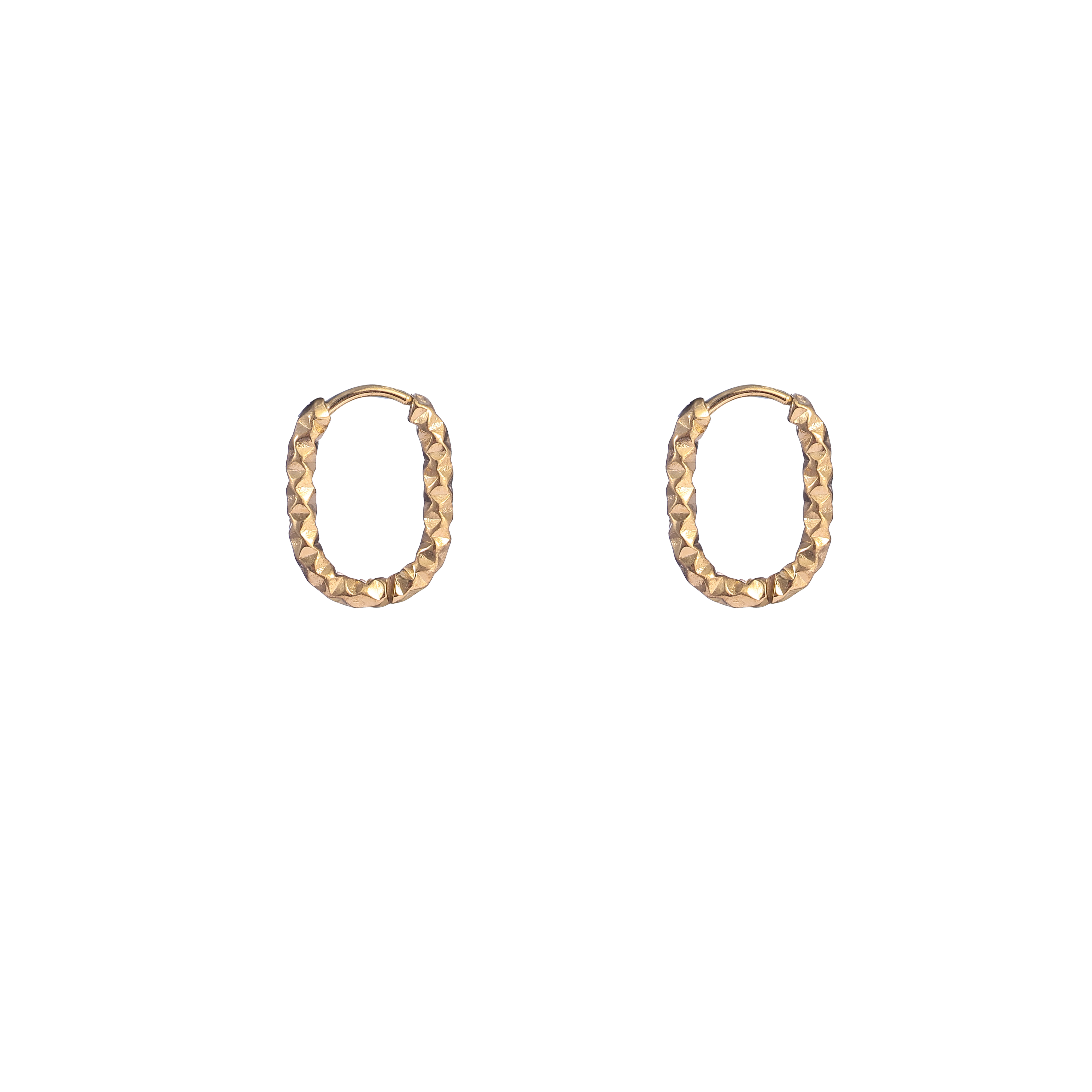Oorbel Hammered Hoops Gold