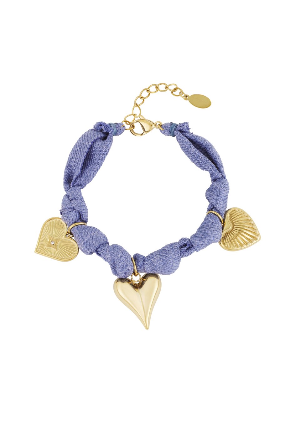 Armband Blue Bliss Heart Gold