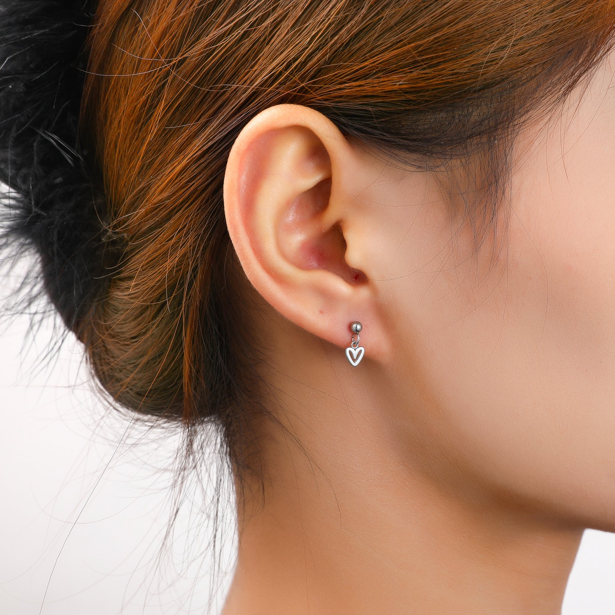 Oorbel Heart Stud Silver
