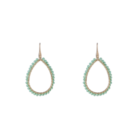 Oorbel Beads Open Drop Green