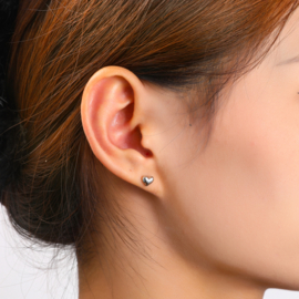 Oorbel Small Heart Stud Silver