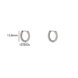 Oorbel Propellor Hoop 12mm Silver