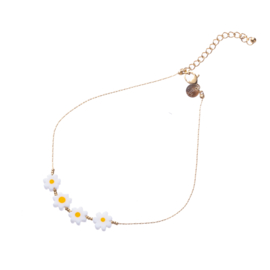 Enkelbandje Three Daisys Gold