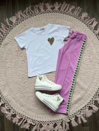 Broek met hartjes lila