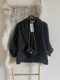 Blazer zwart met steentjes