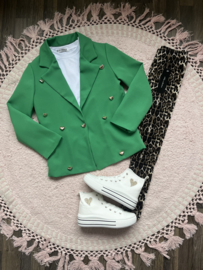Blazer groen hartjes