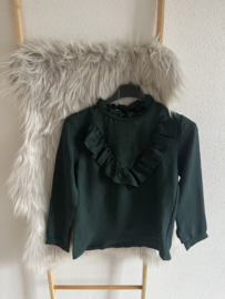 Ruffled top groen