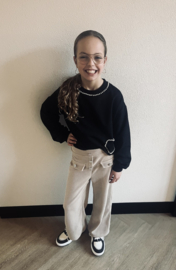 Broek rib beige