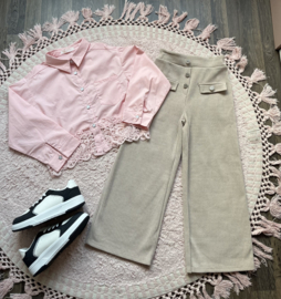 Blousje met kant roze