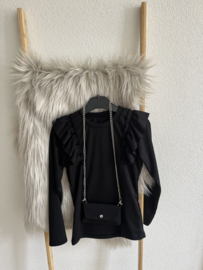 Top met tas zwart