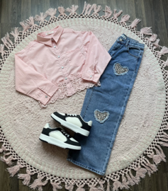Blousje met kant roze