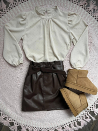 Blousje offwhite met steentjes