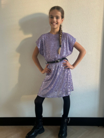 Jurkje lila met riem