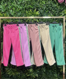 Broek met hartjes lila