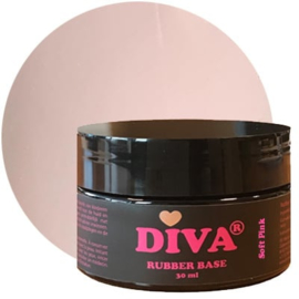 Diva Gellak Rubber Basecoat Soft Pink 30 ml - POT