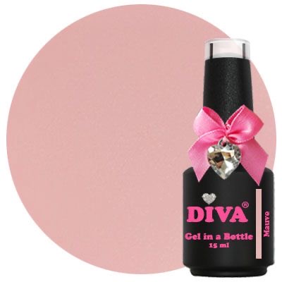 Diva Gel In A Bottle Glamour Nail Gallery Smooth - Mauve 15ml- Hema Free - TPO Free