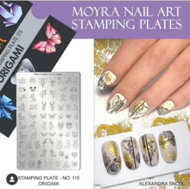 Moyra Stamping Plate 115 Origami