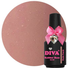 Diva Gellak Rubber Basecoat Nude Peach 15 ml