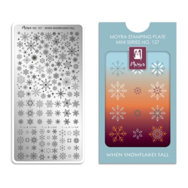Moyra Mini Stamping Plate 127 When Snowflakes Fall
