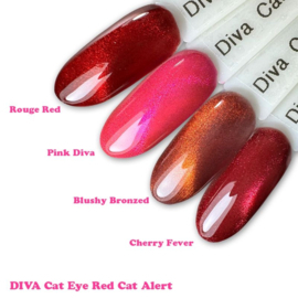 Diva Gellak Red Cat Alert - Pink Diva - 10ml - Cat Eye - Hema Free - TPO Free