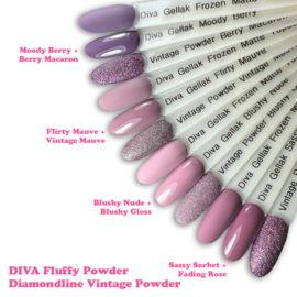 DIVA Gellak Fluffy Powder Moody Berry 10ml - Hema Free - TPO Free