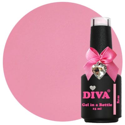 Diva Gel In A Bottle Glamour Nail Gallery - Smooth Rose 15ml - Hema Free - TPO Free