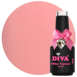 Diva Milky Topcoat Pink- No Wipe 15 ml